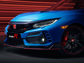 Frontansicht Honda Civic Type R in Racing Blue