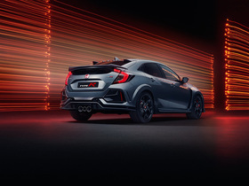 seitliche Heckansicht Honda Civic Type R Sport Line