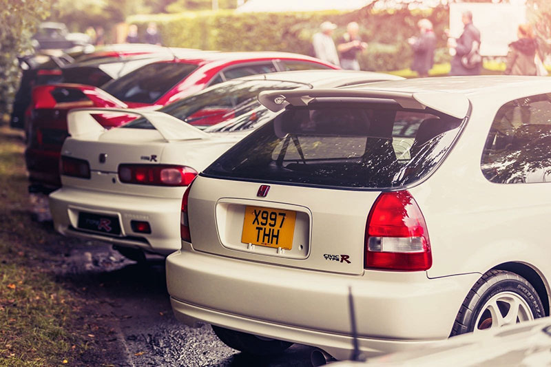 Heckansicht von EK9 DC2 und CH1 am Festival of Speed