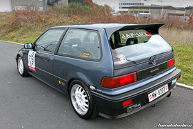 Heck eines Kanjo Civic ED6 beim Ace Cafe