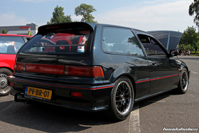 Barcelona Grüner Honda Civic EE9 am EE-Meeting