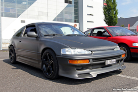 Honda CRX EE8 in Mattgrau am EE-Meeting