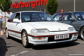 Weisser K-Serie Swap Honda Civic EE9 am EE-Meeting