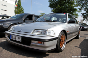 Silberner Honda Civic ED6 am EE-Meeting