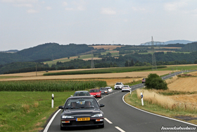 Honda Civic EE9 aufgereiht an der Ausfahrt am EE-Meeting