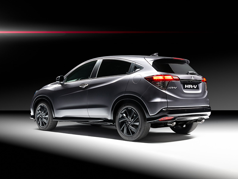 Seitliche Heckansicht des Neuen HR-V Turbo